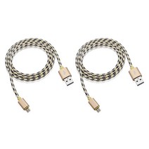 코쿼드 고속충전 롱케이블 USB Micro5핀 2p, 3m, 골드