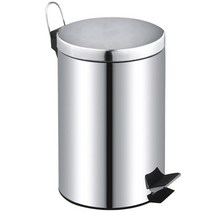 댐퍼 무소음 페달 스텐 휴지통 8L, 1개