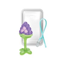 앙쥬 3D 포도 치발기 세트, 노꼭지, 보라 + 연두(포도 치발기), 투명(케이스), 랜덤발송(실리콘 클립)