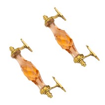 엔틱스타일 핸드메이드 크리스탈 손잡이 문고리 핑크 15cm, 2개