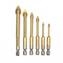 스탠맨 삼각형 유리기리 타일기리 드릴비트 6종 세트 4~12mm, 4~12mm 6PCS, 6개