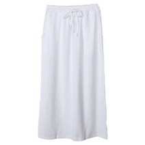 레베드 린넨 밴딩 트임 롱 스커트 SK3741K15