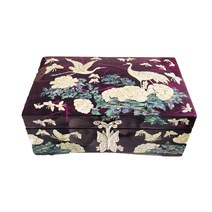 어버이날 선물 단체선물 답례품 퓨어 학 퍼플 자개보석함 장미 나비 자개함, 1개