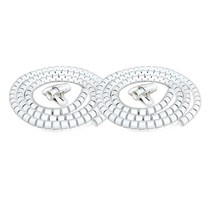 생활살림 스네이크 케이블 정리 커버 22mm x 1m 화이트, 2개