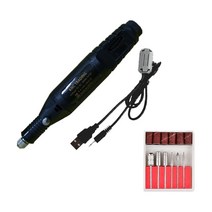 USB 펜타입 미니 젤네일 제거 그라인더, 블랙, 1개