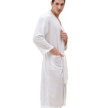 허밍홈즈 남녀공용 호텔식 와플 샤워가운 목욕로브 XXXL, 화이트, 1개
