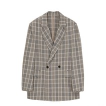 애드호크 남성용 체크 더블 자켓 HX3JK10