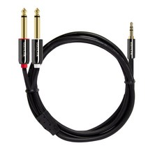 마하링크 3극 스테레오 TO 5.5 / 6.3모노 Y 오디오 케이블 20m, ML-SY6200, 검은색