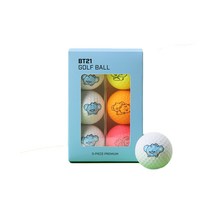 BT21 무광 골프공 하프다즌 캐릭터볼 3p + 컬러 3종 세트 3피스, 코야, 1세트