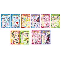 캐릭 금박코디 스티커 10p, 혼합색상