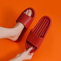 JW트레이더스 컬러 쿠션 홈 슬리퍼 2p, 레드