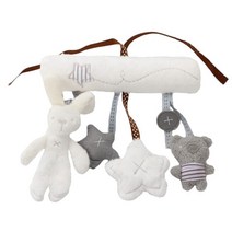 오감발달 아기 유모차 카시트 인형모빌 20 x 21 cm, 화이트
