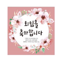 퇴임 현수막, 검정 + 분홍 + 녹색 + 주황