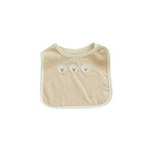 쉐베베 트리플 자수 턱받이 베숑이, 베이지, 1개