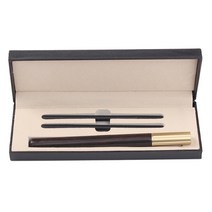 모던가 우드 볼펜 0.5mm + 케이스 세트, 검정색(볼펜), 1세트