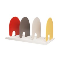 제노윈 카페 사무실 책상 인테리어 책꽂이, 레드 + 브라운 + 화이트 + 옐로우
