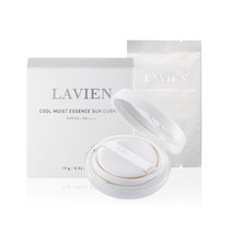 라비앙 쿨 모이스트 에센스 선쿠션 SPF50+ PA++++ 15g + 리필, 1세트
