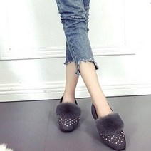 유컬리 퍼 플랫슈즈 SY3650