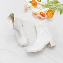 디아 무디빈 스티치 둥근코 라운드 스판 앵클부츠 5cm