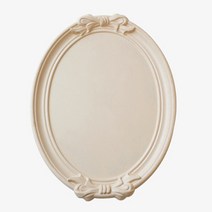 루미 리본 타원형 트레이, 베이지