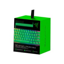 레이저 PBT Keycap + Coiled Cable 세트, Razer Green, RC21-01490700-R3M1, 일반형