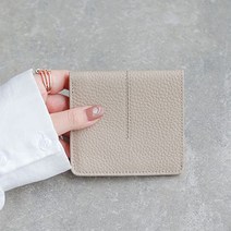 비올레따젬마 가죽 초 슬림 지폐 미니 반지갑