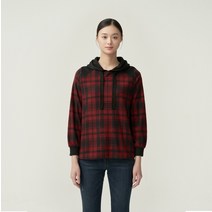 올리비아로렌 체크저지 후드 티셔츠 VVCALXW9481