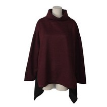 여성용 메디넌 박시 폴라 배색 절개 니트 NT3329K1B