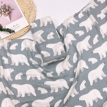 럭셔리베이비 유아용 밤부면 2중 블랭킷, 북극곰