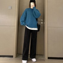 오프리 임산부 골지 와이드 레깅스 팬츠