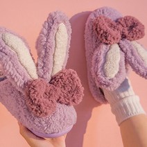 페이퍼먼츠 여성용 레빗 파스텔 귀여운 털 실내화 00485