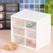 취미탐구 미니미 6칸 다용도 수납함 화이트, 1개