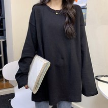 여성용 루즈 옆트임 오버핏 박스 티셔츠