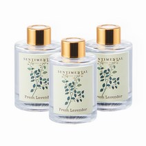 센티멘탈 S시리즈 대용량 디퓨저 120ml x 3p + 섬유 리드스틱 15p 세트, 프레시 라벤더