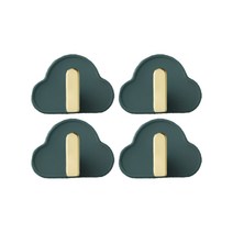 에이델라 L형 구름 열쇠 걸이, 그린, 4개