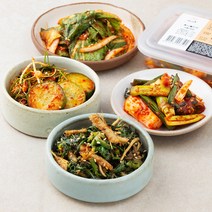 남도애꽃 봄나물반찬 봄동겉절이 120g + 냉이된장나물 100g + 풋마늘초무침 100g + 달래오이무침 100g, 1세트