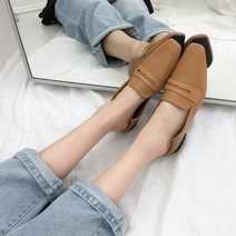 홍대언니 여성용 시어링 투웨이 페니 로퍼 단화