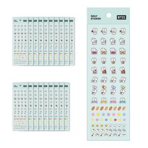 BT21 데일리 스티커, RJ, 20개