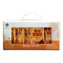 꿀에 빠진 도라지 말랭이 12p + 홍삼 말랭이 8p 세트, 1세트