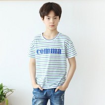 나나주니 남아용 콤마 단가라 티셔츠
