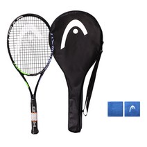 [테크니화이버라켓] 헤드 테니스 사이버 프로 라켓 + 손목밴드 13cm 2p 세트, 블랙(라켓), 랜덤발송(손목밴드)