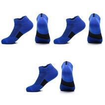 쏘나이스 스포츠 숏 면양말 3족, 블루