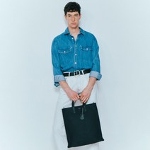 헤지스 단색 가죽 토트백