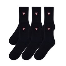 게스 남성용 심플 자수 미들삭스 6켤레