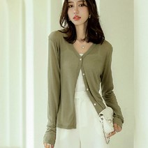 여성용 루즈핏 롱가디건