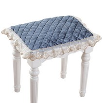 러블리 레이스 피아노 의자 커버 25 x 35 cm, 블루