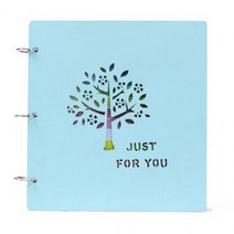 가제만 우드커버 DIY 포토앨범, 블루, 30매