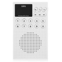 [휴대용라디오mp3] 사파 휴대용 MP3 라디오 플레이어, SR200, 화이트