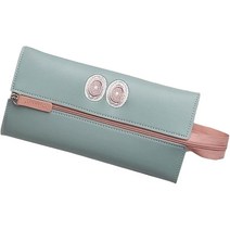 아뜰라임 대용량 심플 파스텔톤 캐릭터 필통 파우치, 스카이블루, 1개