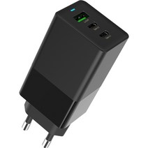 와이즈핏 GaN PD 65W 슬림 고속충전기 ZX-3U10T, 블랙, 1개